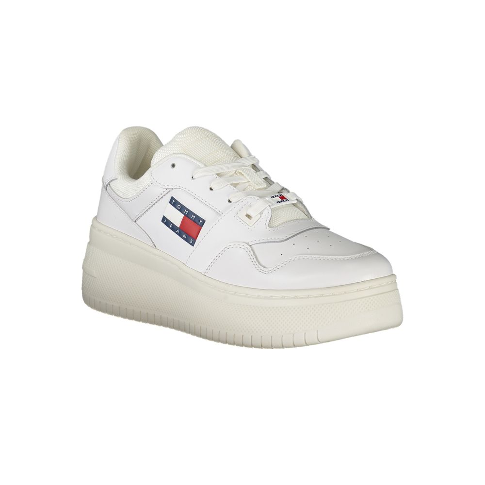 Baskets en cuir blanc Tommy Hilfiger pour femme