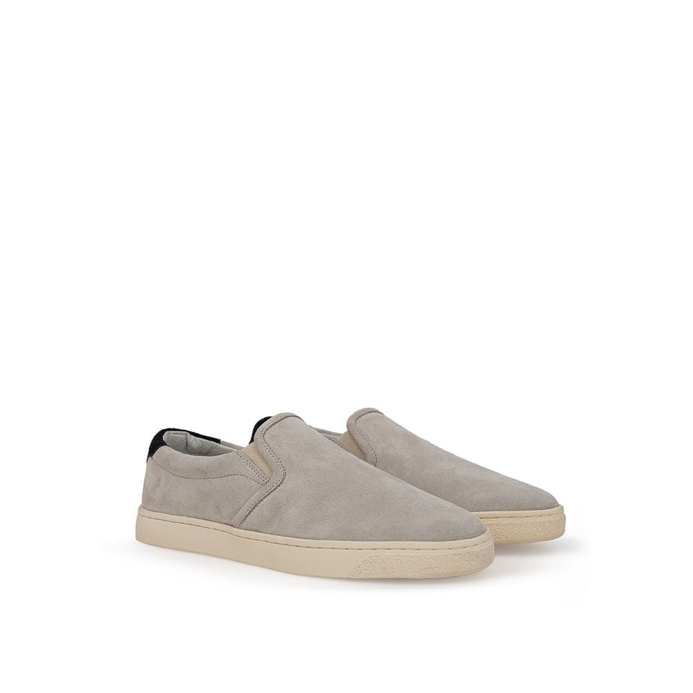 Grauer Ledersneaker von Brunello Cucinelli