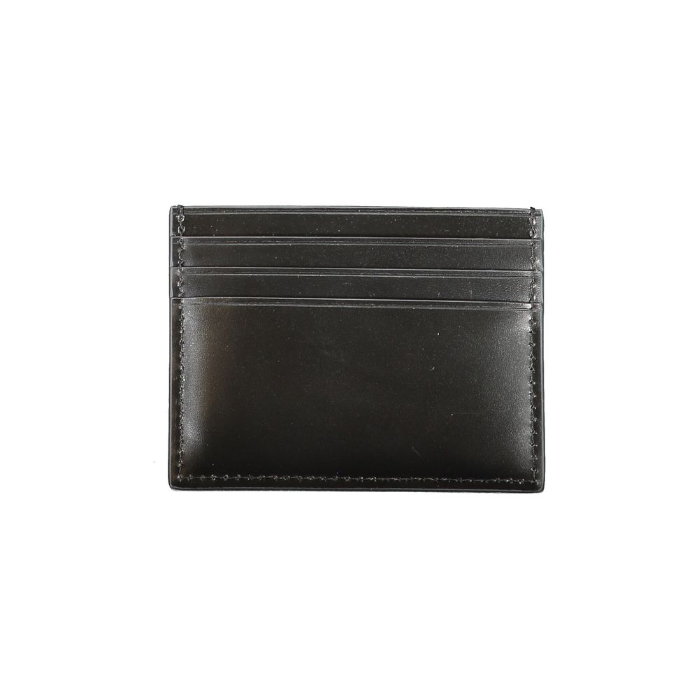 Portefeuille en cuir noir Calvin Klein