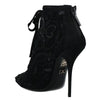 Bottines en polyester noires Dolce &amp; Gabbana