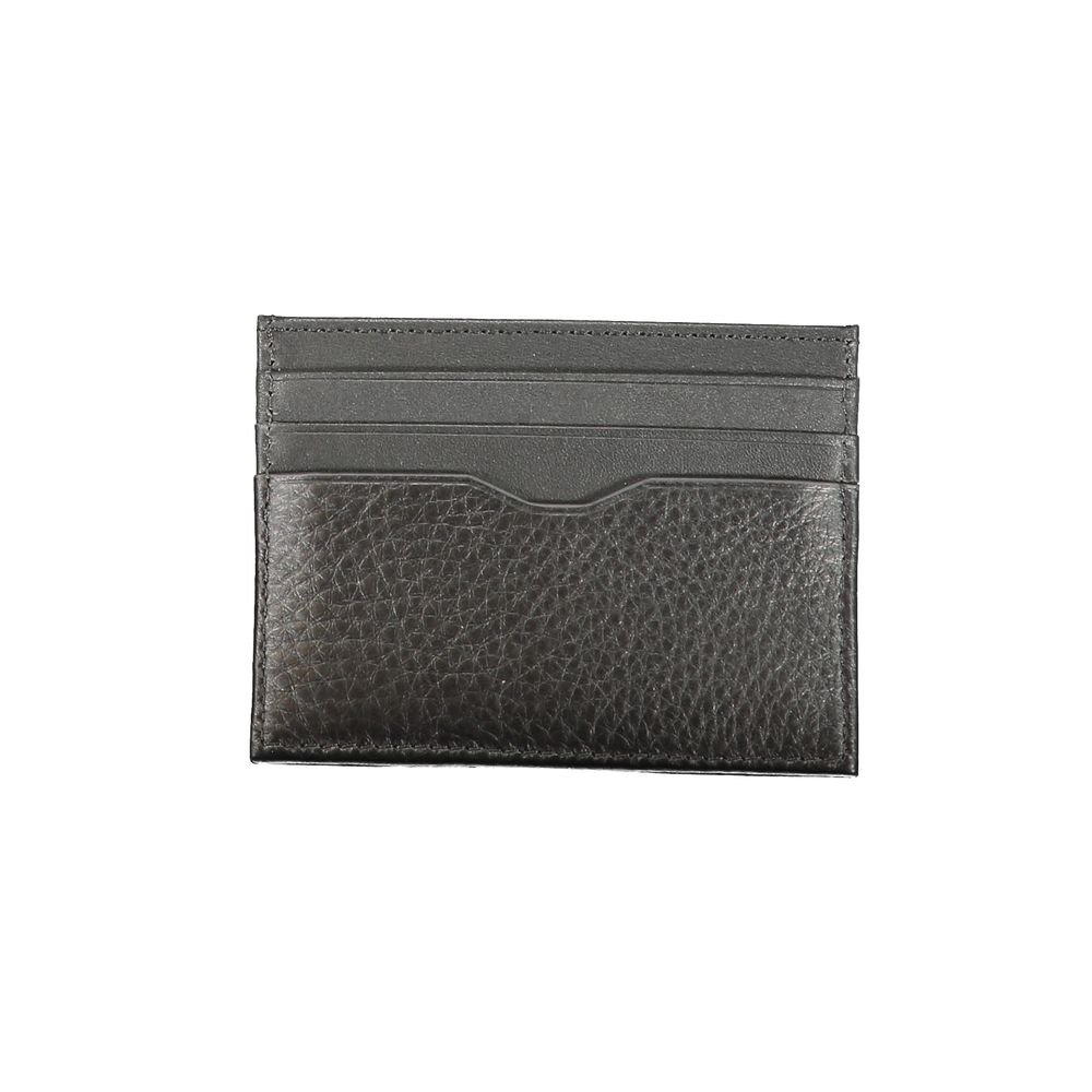 Portefeuille en cuir noir Tommy Hilfiger