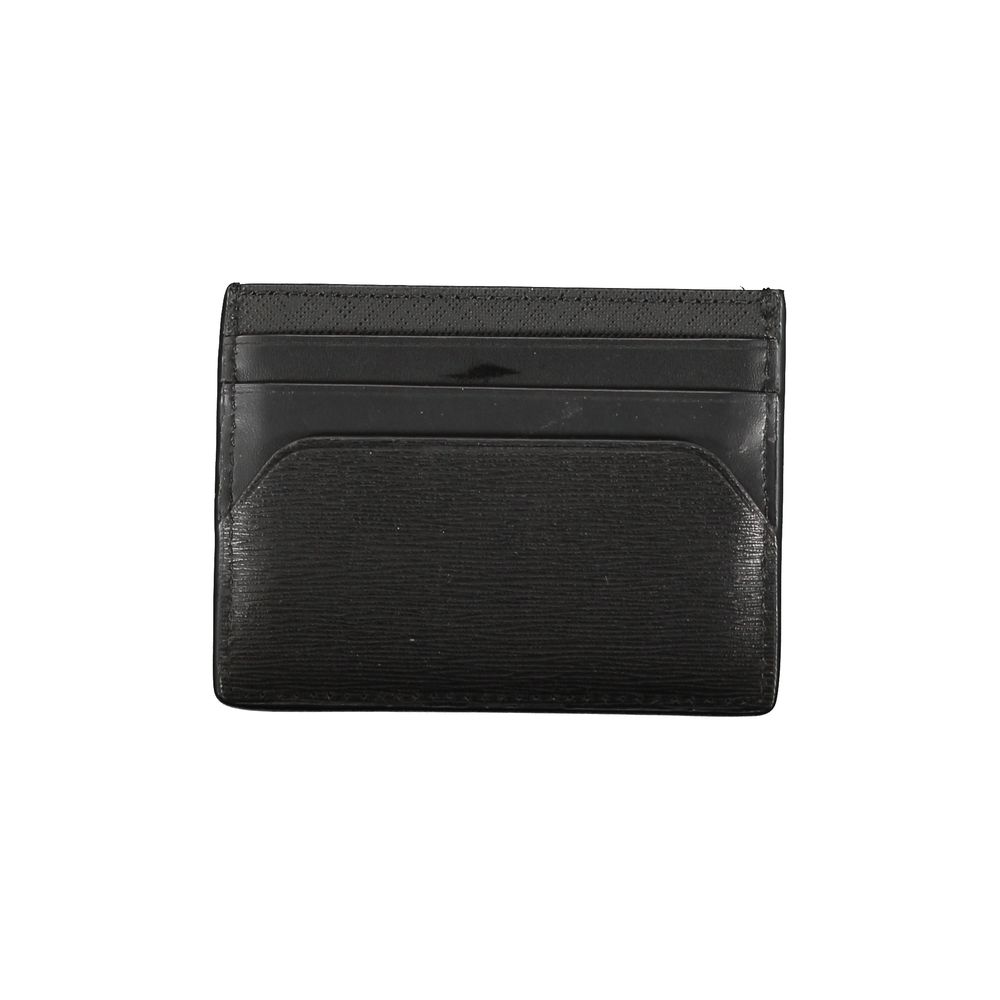 Portefeuille en cuir noir Tommy Hilfiger