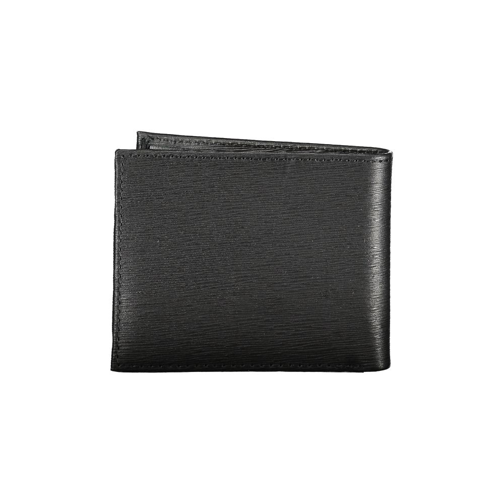 Portefeuille en cuir noir Tommy Hilfiger