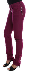 Costume National Elegante, violette, superschmale Jeans