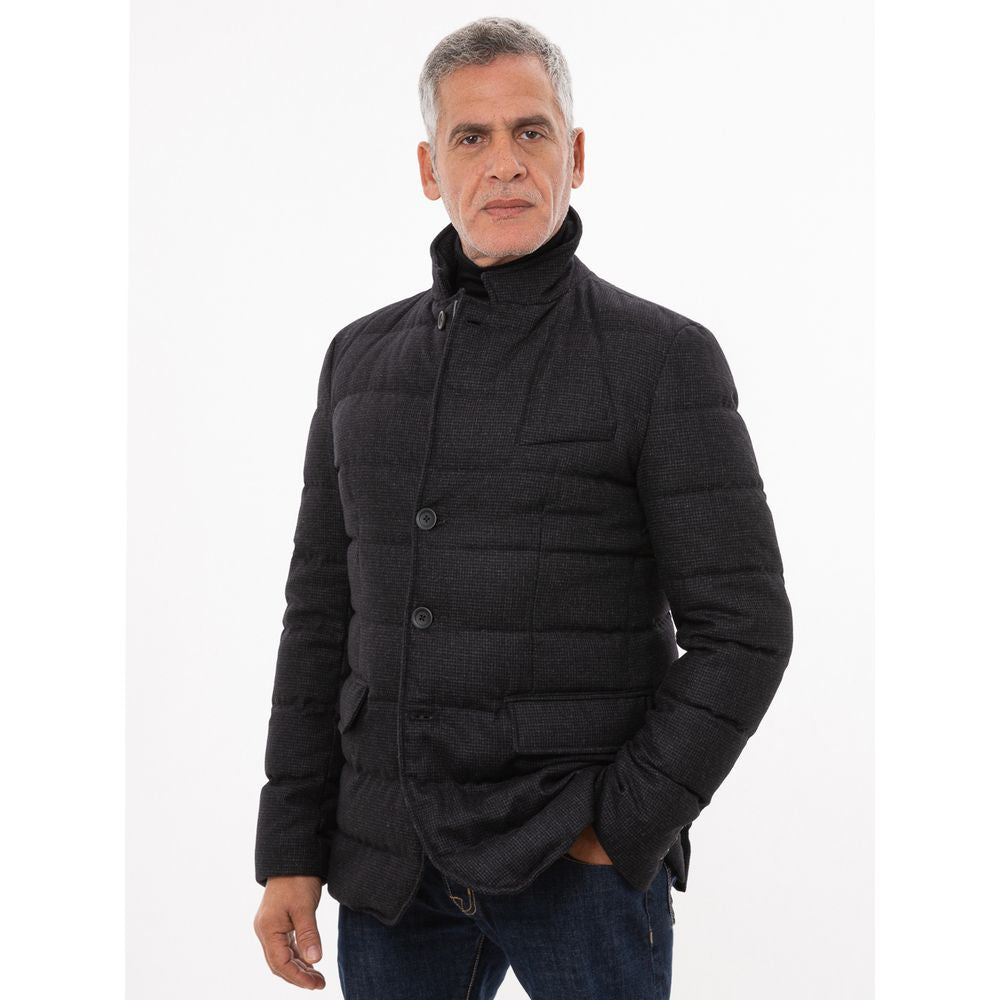 Schwarze Wolljacke von Herno