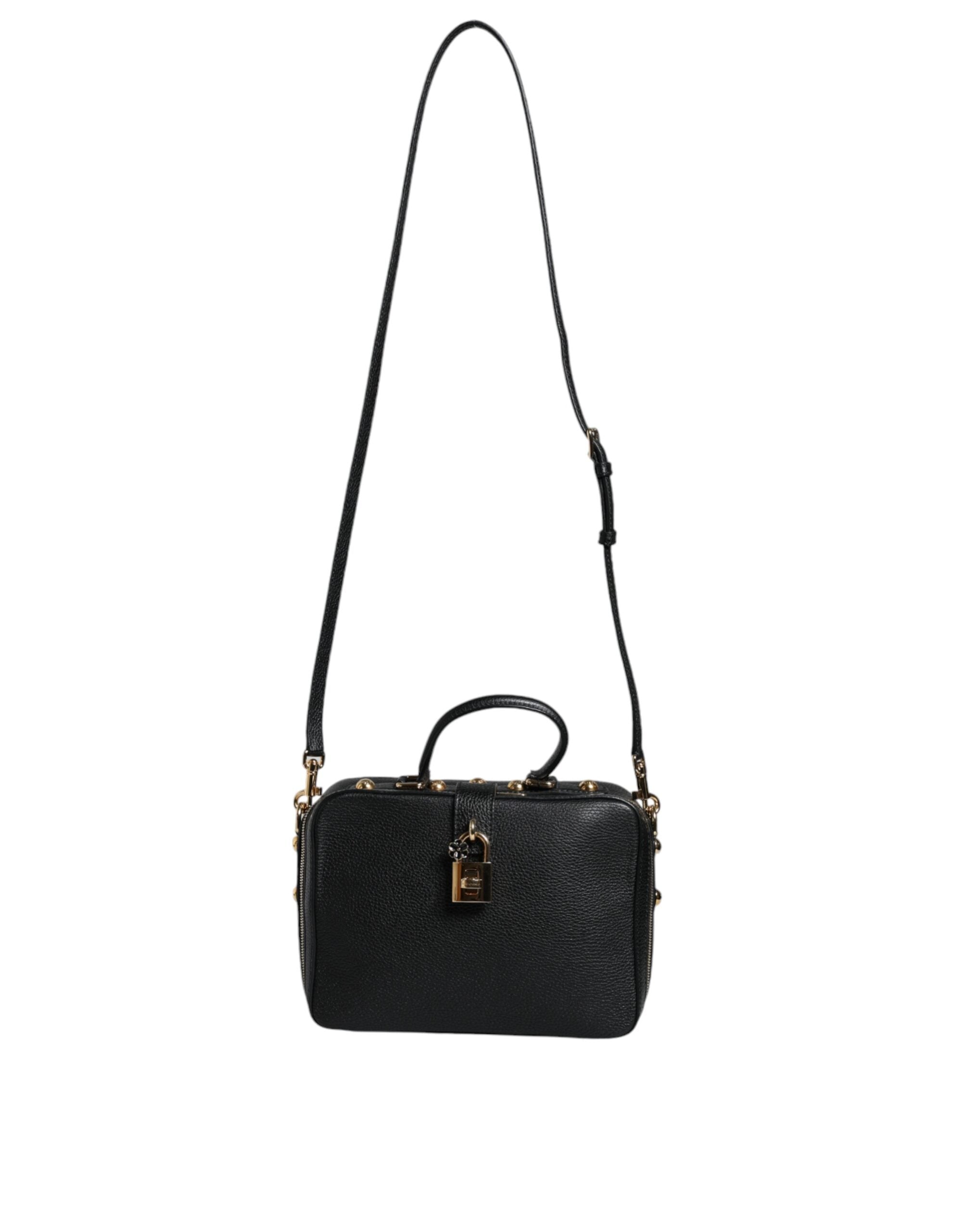 Dolce & Gabbana – Welcome-Handtasche aus schwarzem Kalbsleder