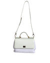 Sac bandoulière SICILY en cuir raphia blanc Dolce &amp; Gabbana