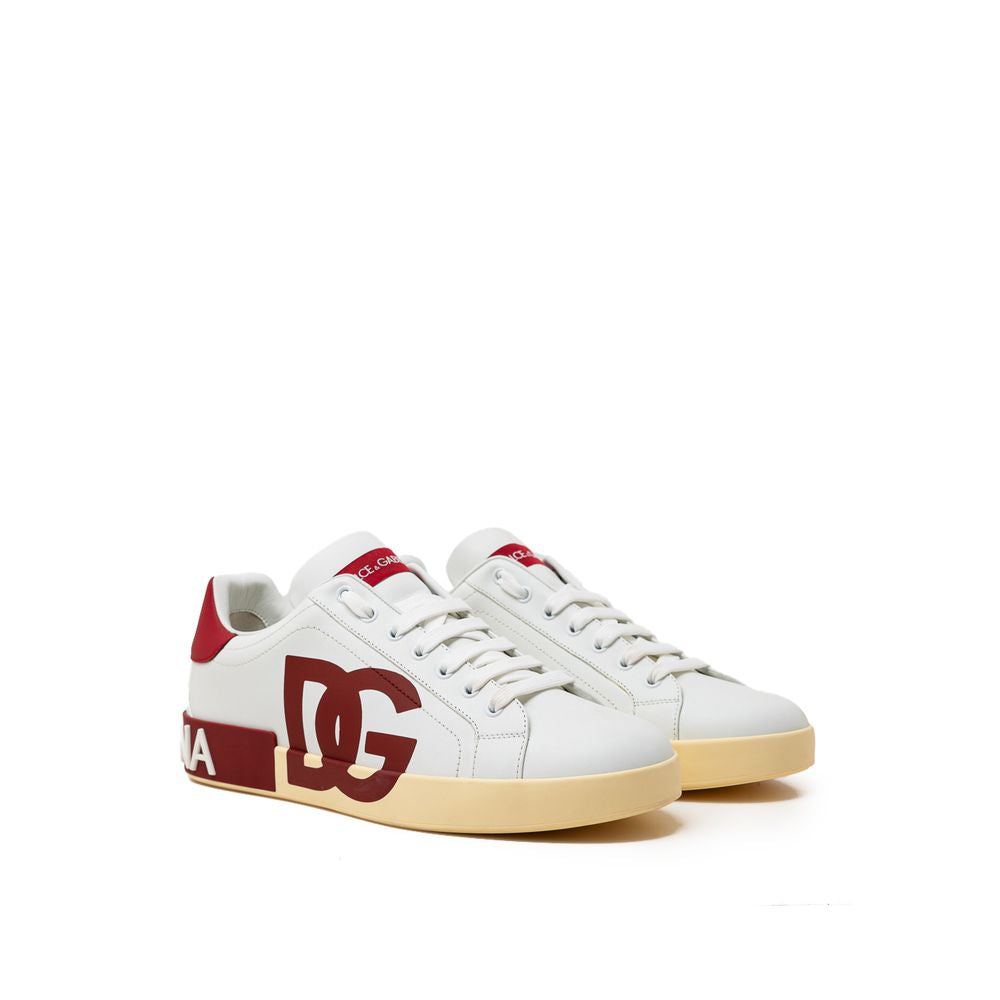 Dolce & Gabbana – Weiße Ledersneaker