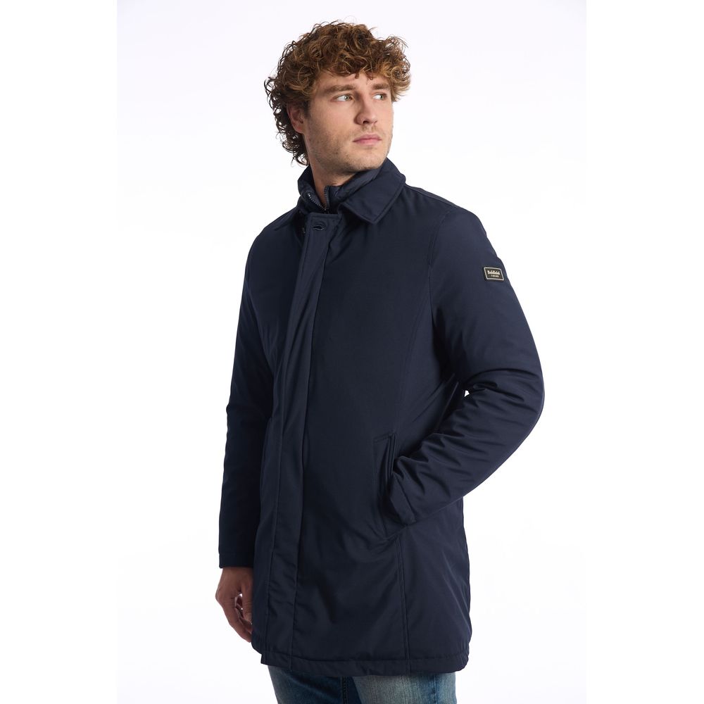 Baldinini Trend Blaue Polyester Herrenjacke