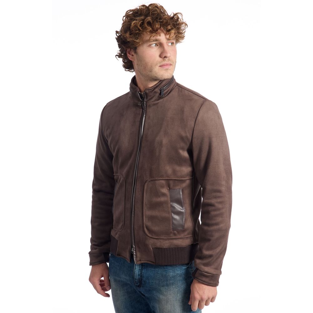 Roberto Pepe Luxuriöse braune ECOMONTONE-Jacke