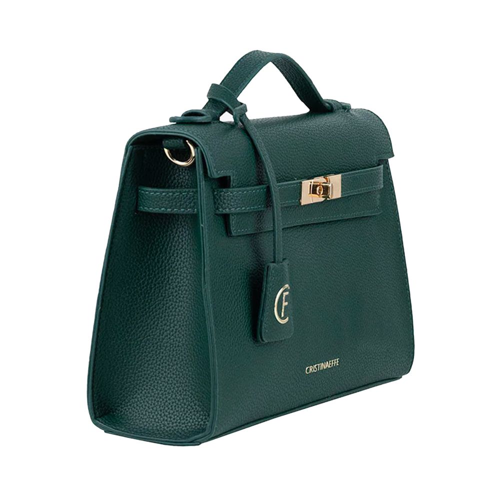 Sac bandoulière en cuir artificiel vert CRISTINAEFFE