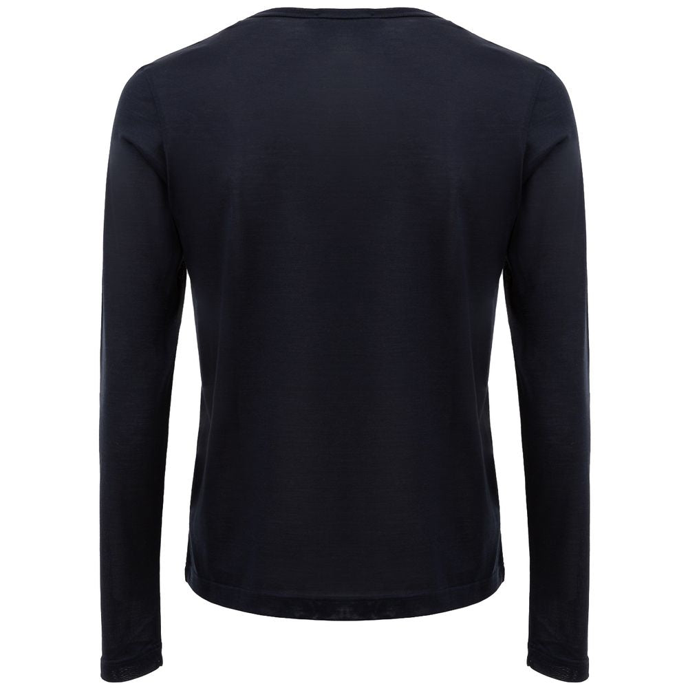 Corneliani Blaues Seiden-T-Shirt