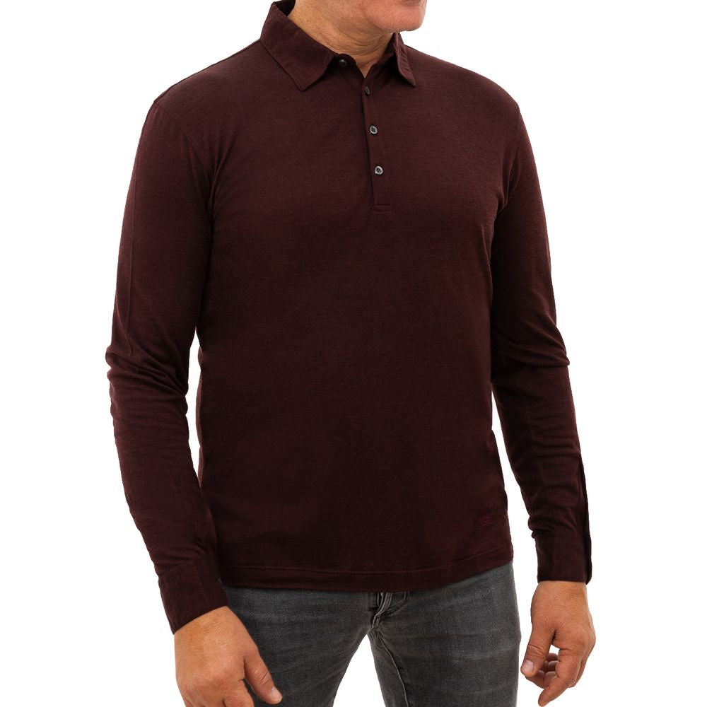 Polo en laine bordeaux Corneliani