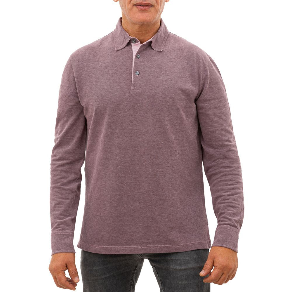 Polo en coton violet Corneliani