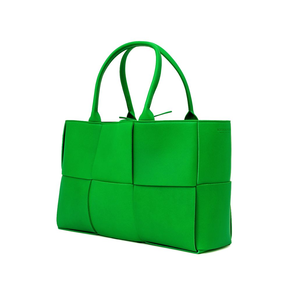 Bottega Veneta Grüne Lederhandtasche