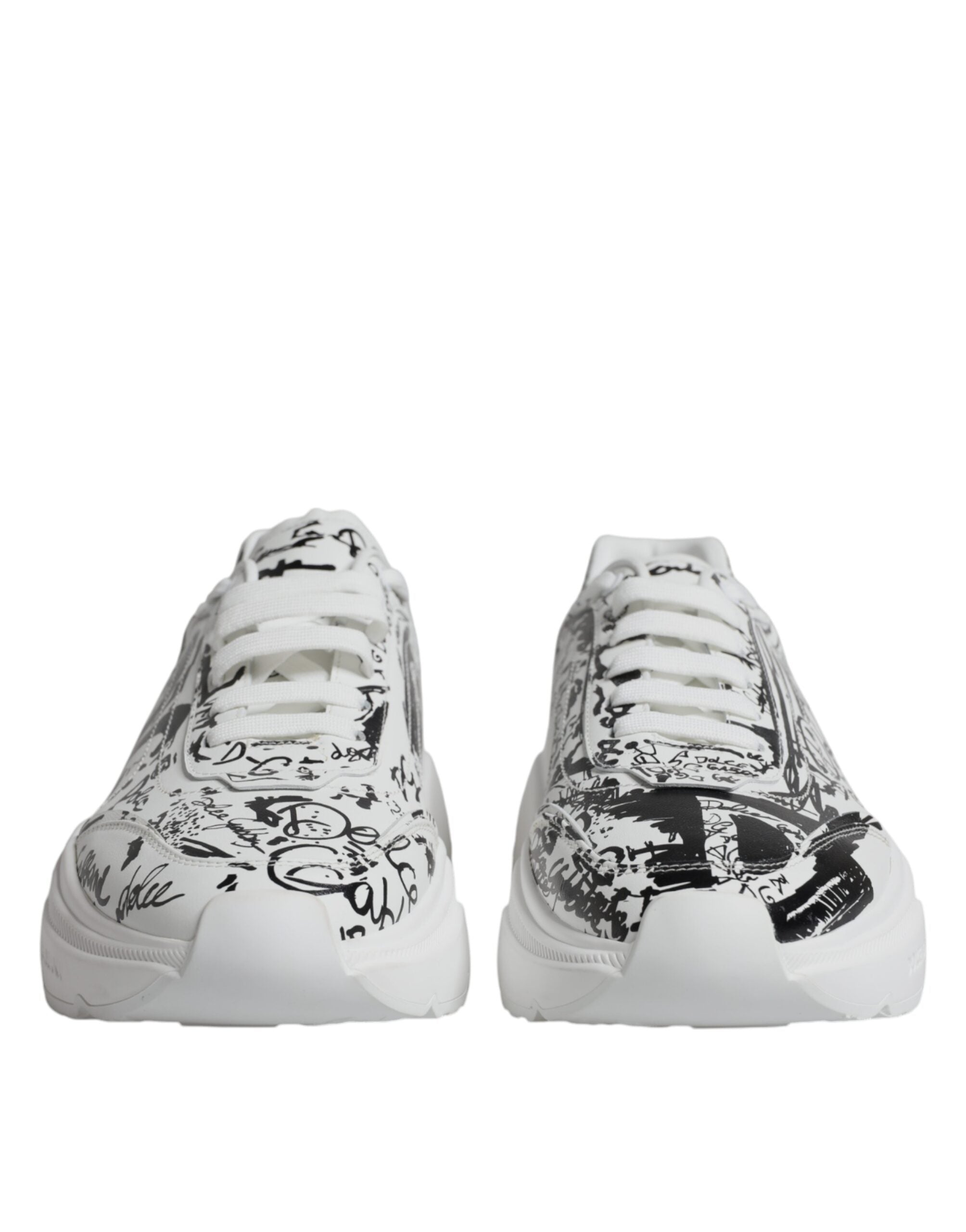 Dolce & Gabbana Daymaster Sneakers mit Graffiti-Muster in Weiß und Schwarz