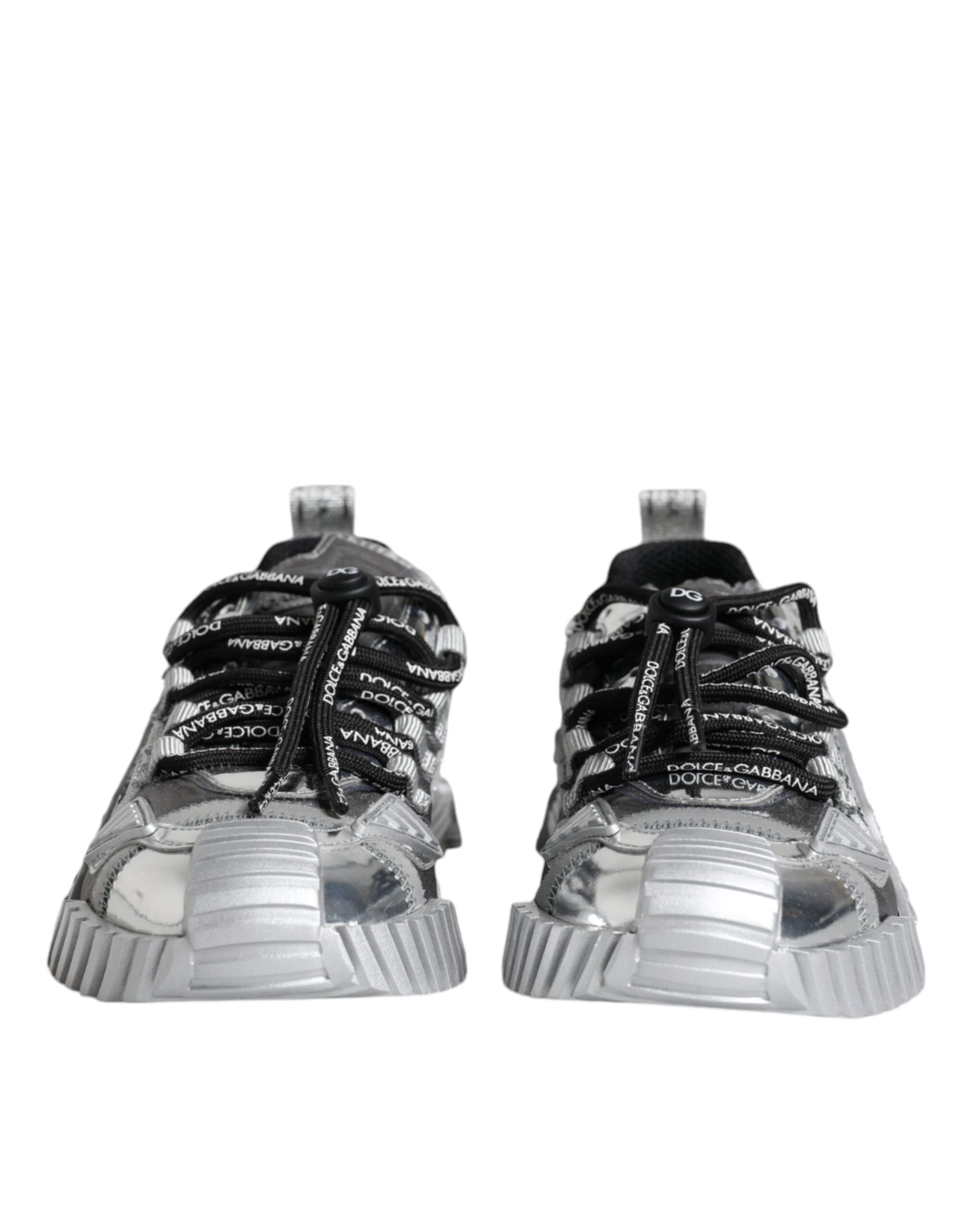 Baskets basses Dolce & Gabbana en polyester argenté NS1