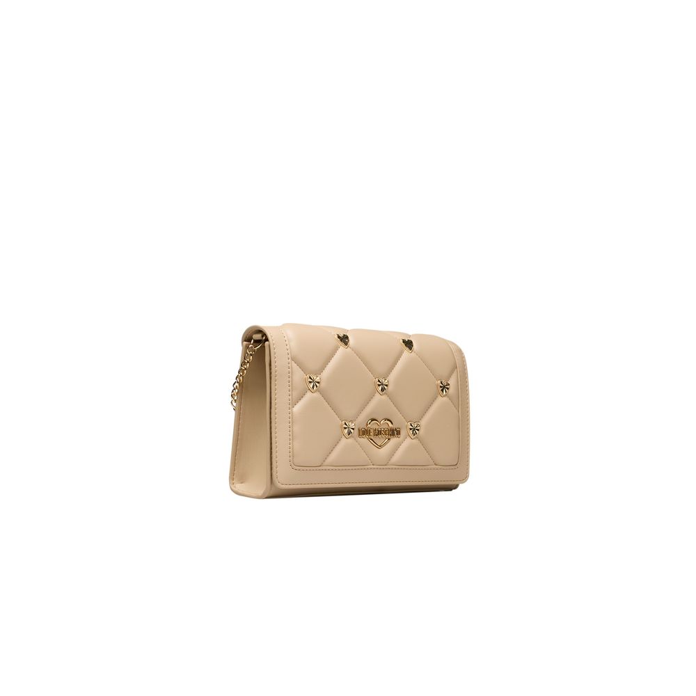 Sac bandoulière en polyéthylène beige Love Moschino pour femme