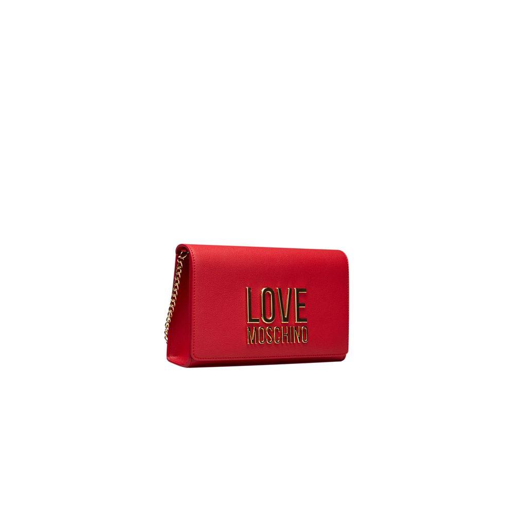 Sac bandoulière en polyéthylène rouge Love Moschino pour femme