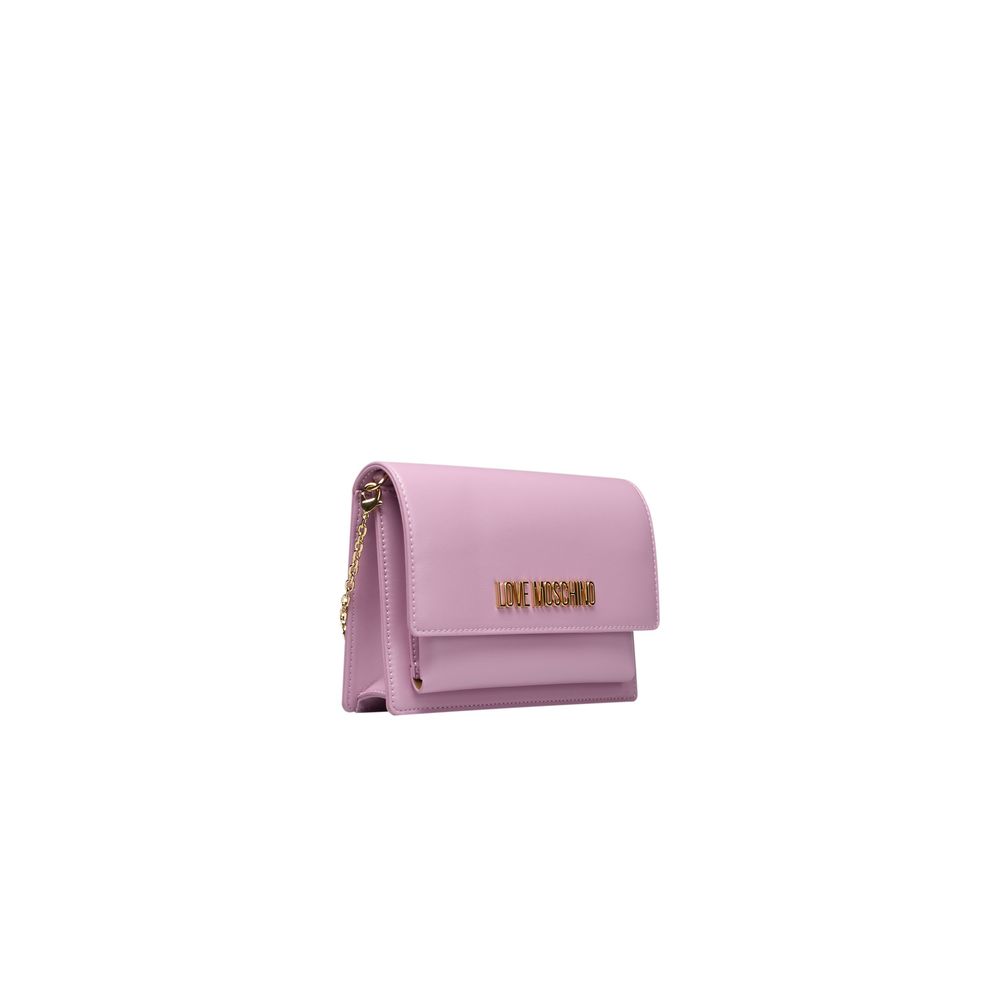 Sac bandoulière en polyéthylène violet Love Moschino pour femme