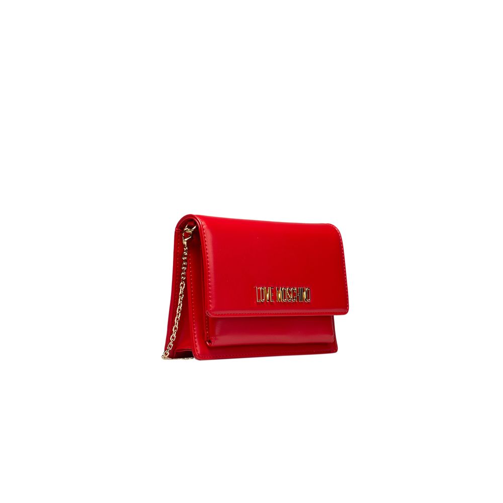 Sac bandoulière en polyéthylène rouge Love Moschino pour femme