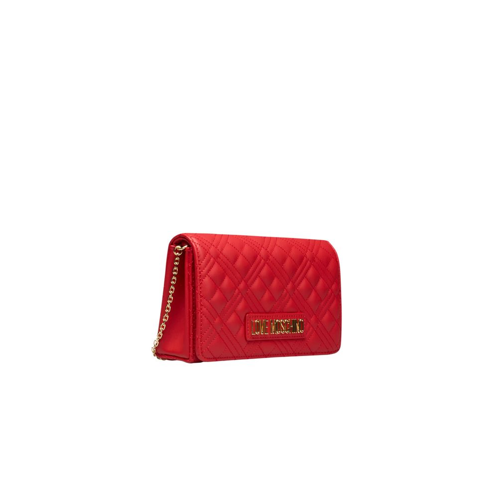 Sac bandoulière en polyéthylène rouge Love Moschino pour femme