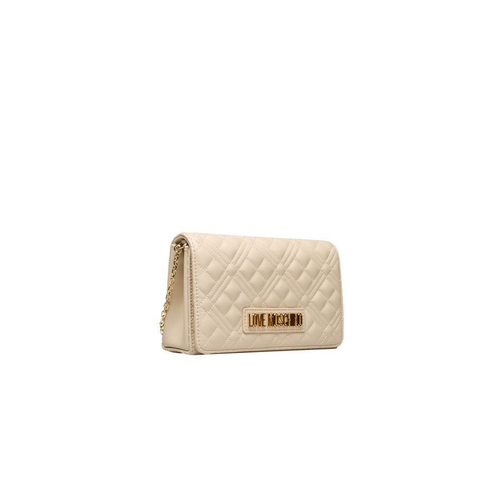 Sac bandoulière en polyéthylène beige Love Moschino pour femme