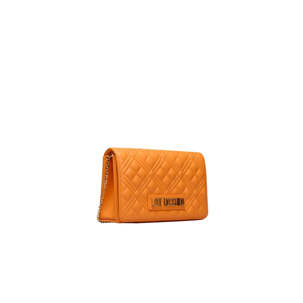 Sac bandoulière en polyéthylène orange Love Moschino