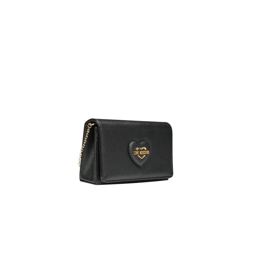 Sac bandoulière en polyéthylène noir Love Moschino