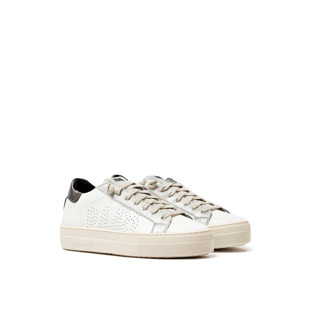 Baskets en cuir blanc P448