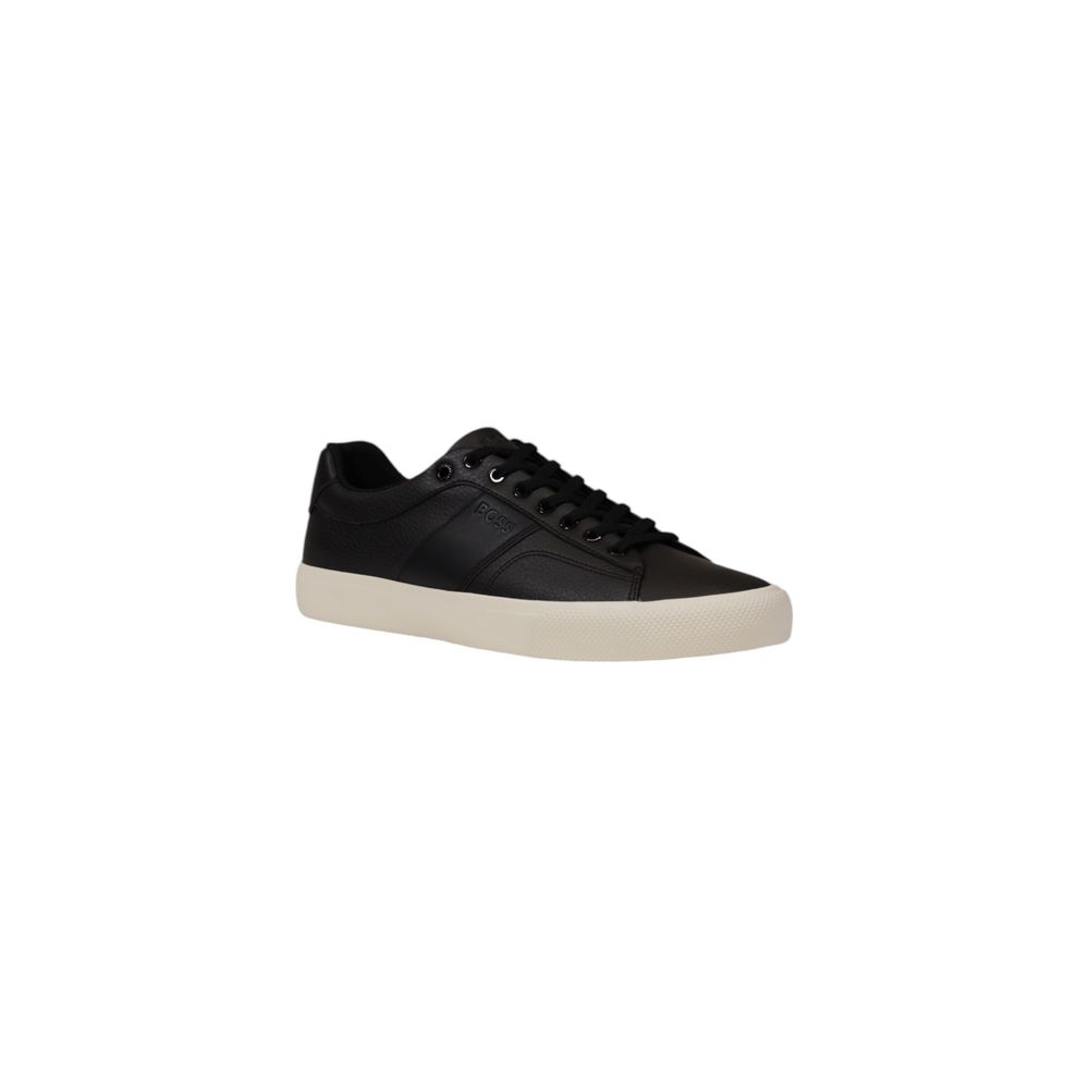 Hugo Boss – Schwarze Leder-Sneakers