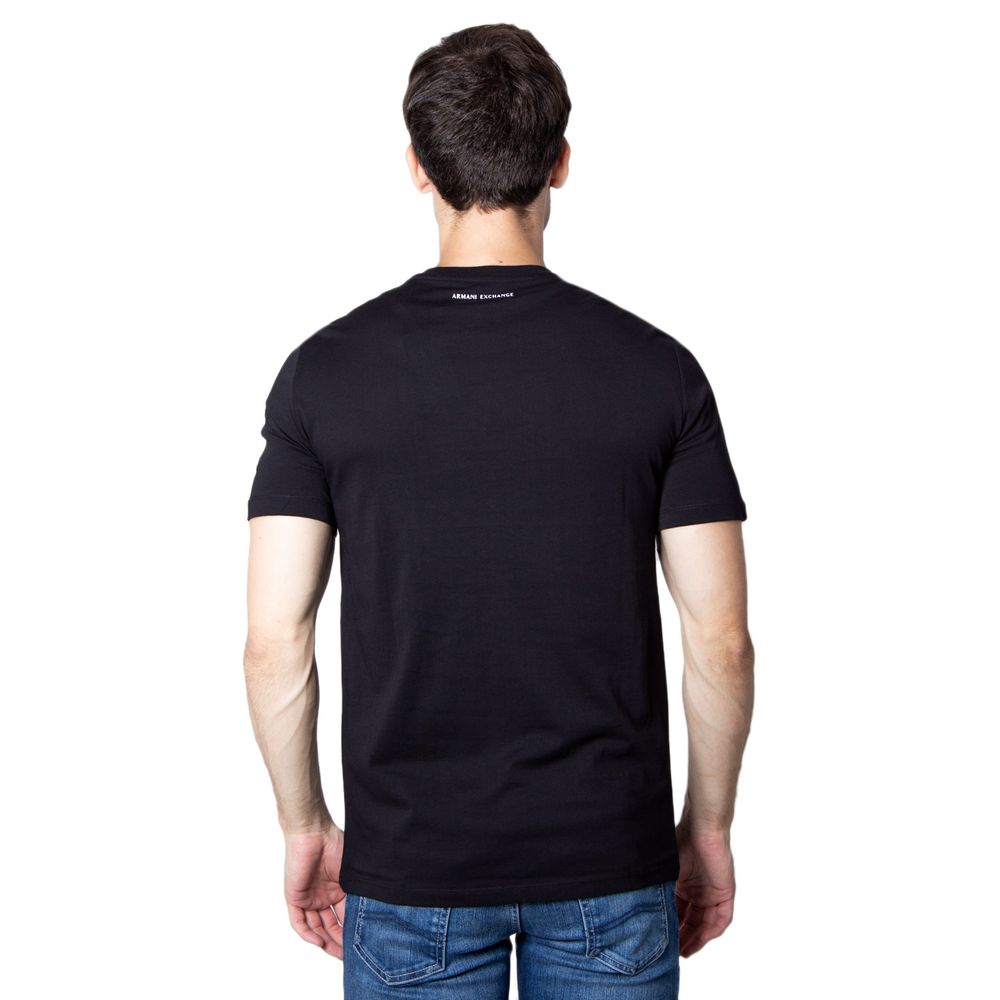 T-shirt en coton noir Armani Exchange