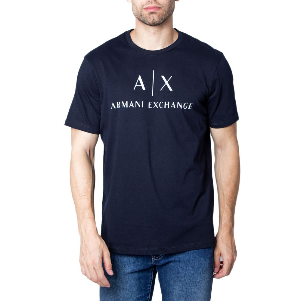 T-shirt en coton bleu Armani Exchange