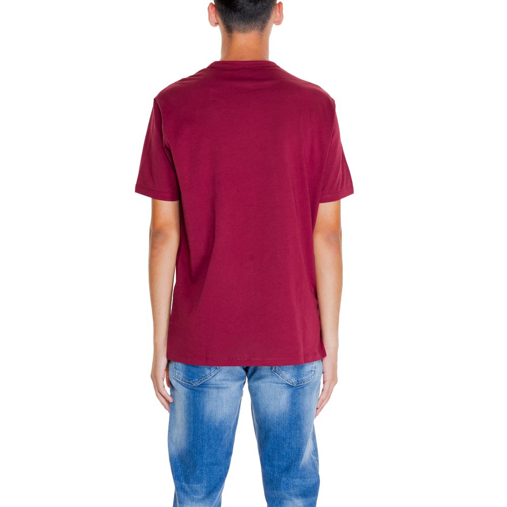 T-shirt en coton bordeaux Armani Exchange