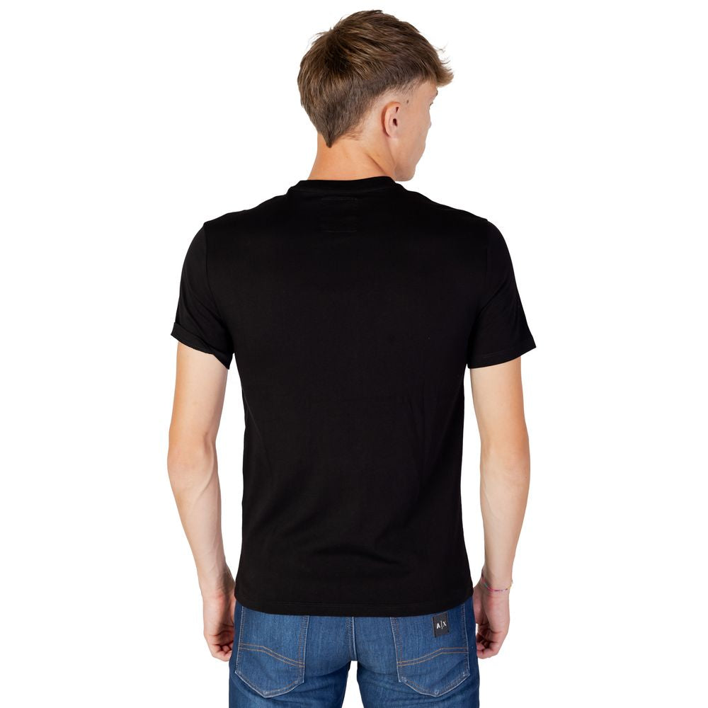 Armani Exchange – Schwarzes Baumwoll-T-Shirt