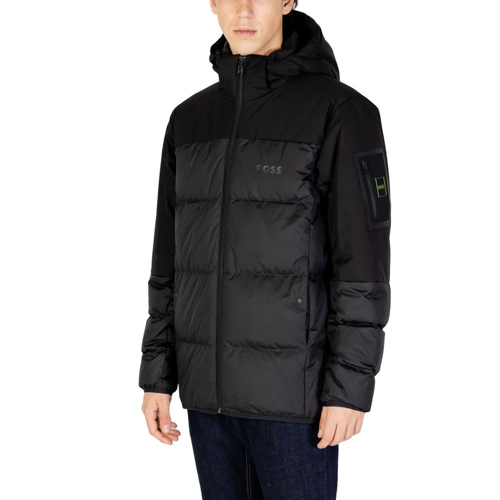 Hugo Boss – Schwarze Jacke aus recyceltem Polyester