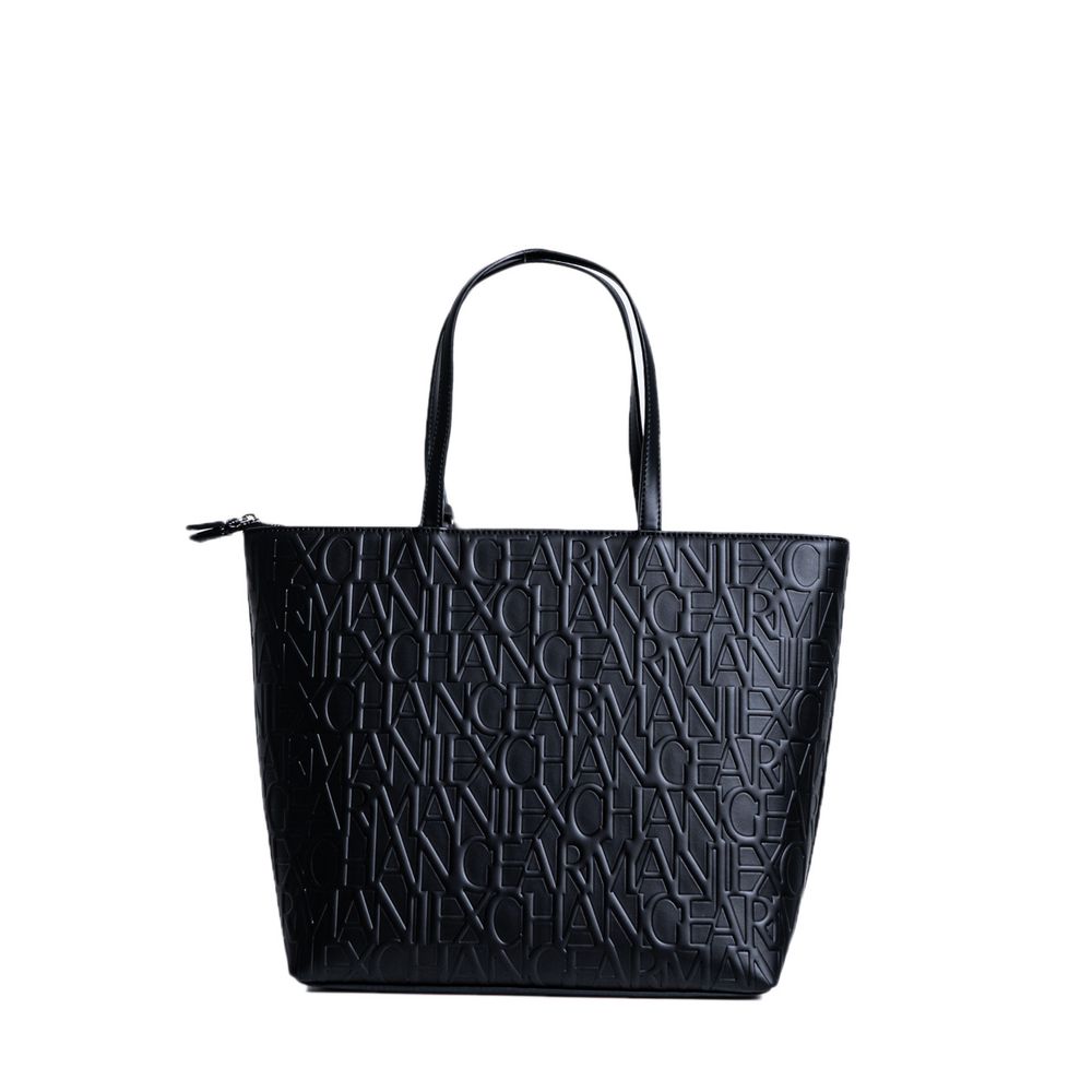 Armani Exchange – Schwarze Polyester-Handtasche