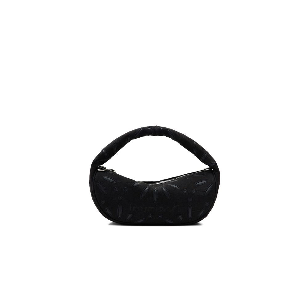 Desigual Schwarze Juta-Handtasche