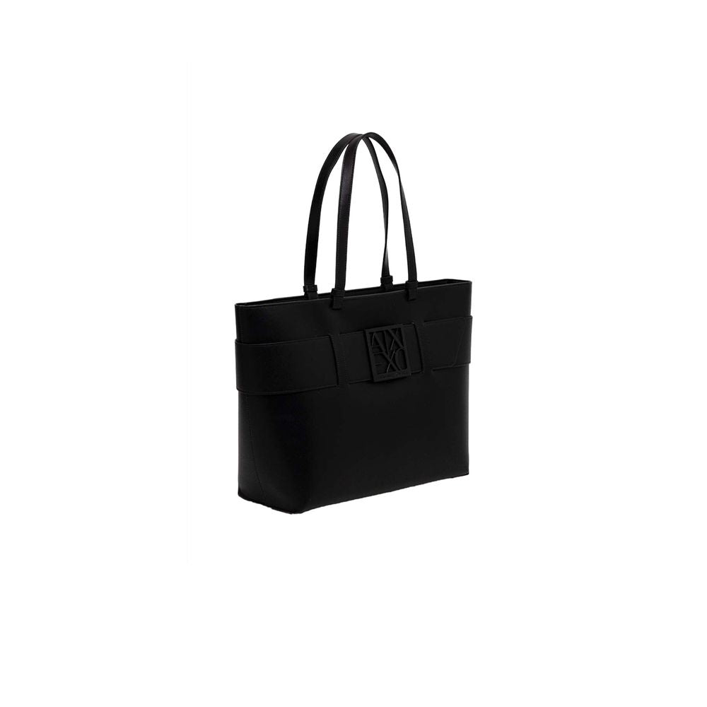 Armani Exchange – Schwarze Handtasche aus Polyethylen