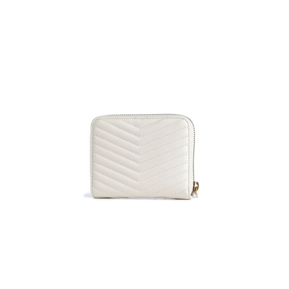 Portefeuille en cuir blanc PINKO