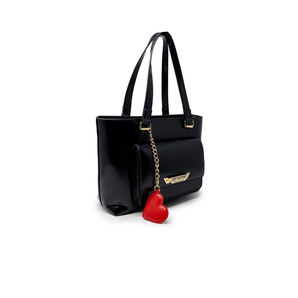 Love Moschino – Schwarze Handtasche aus Polyethylen