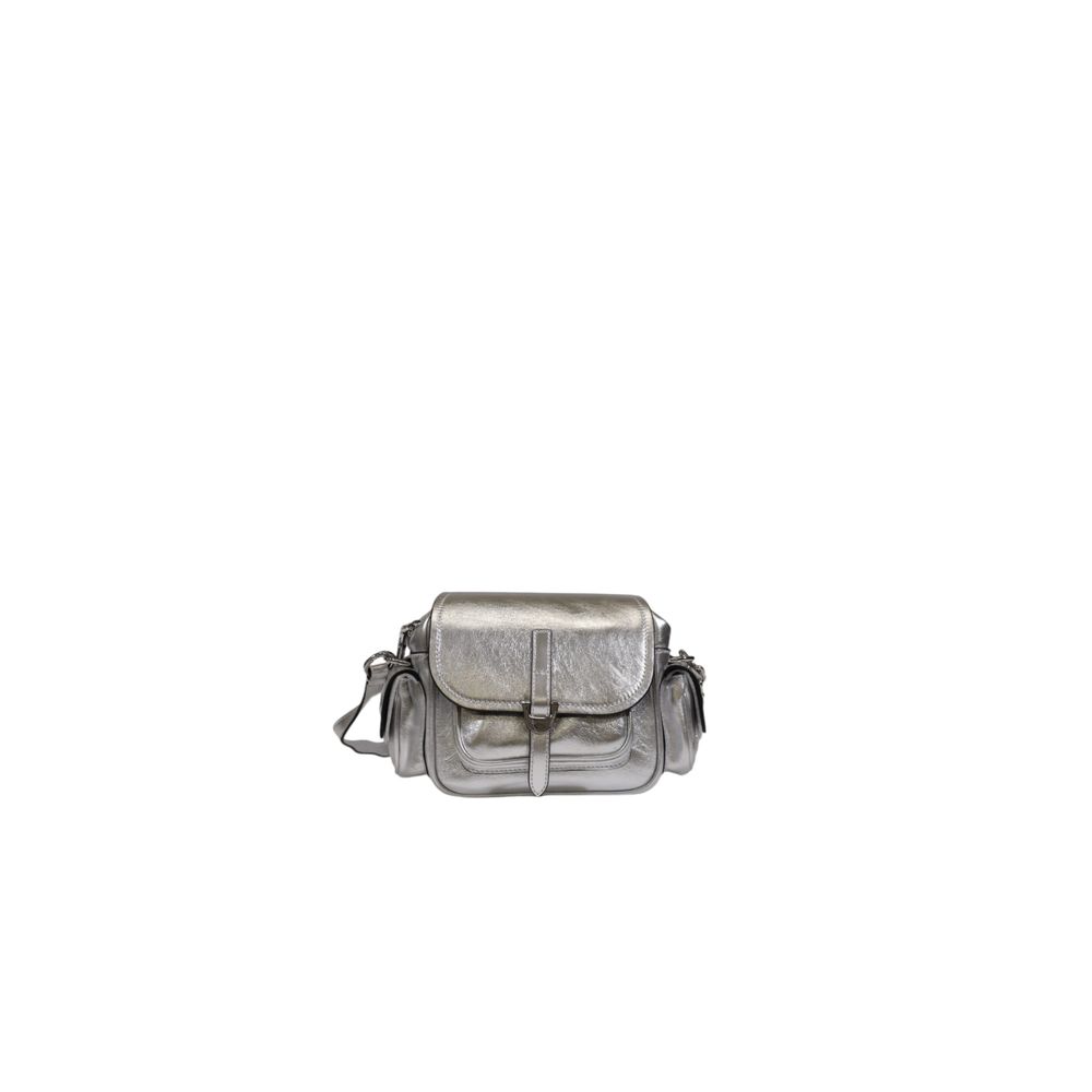 Coccinelle Silber Leder Handtasche