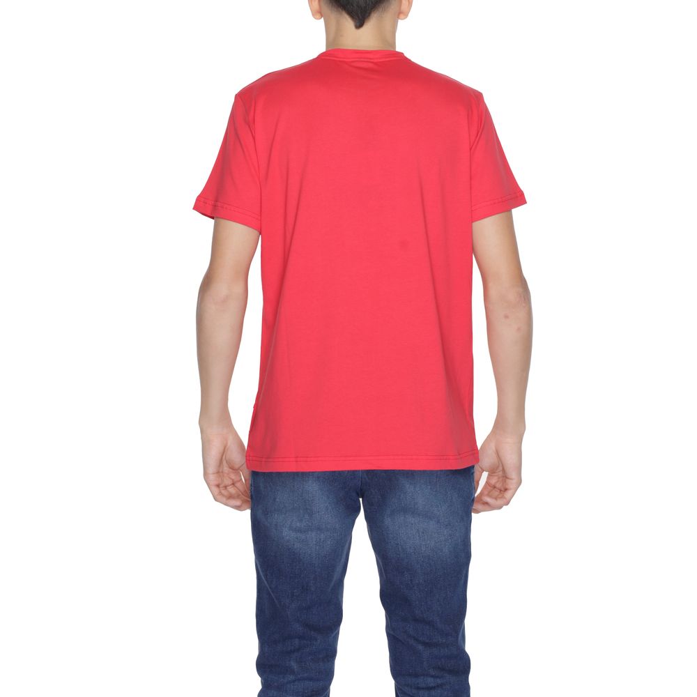 Rotes Baumwoll-T-Shirt mit Symbol