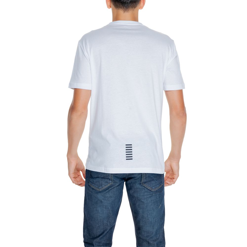 T-shirt en coton blanc EA7 Emporio Armani