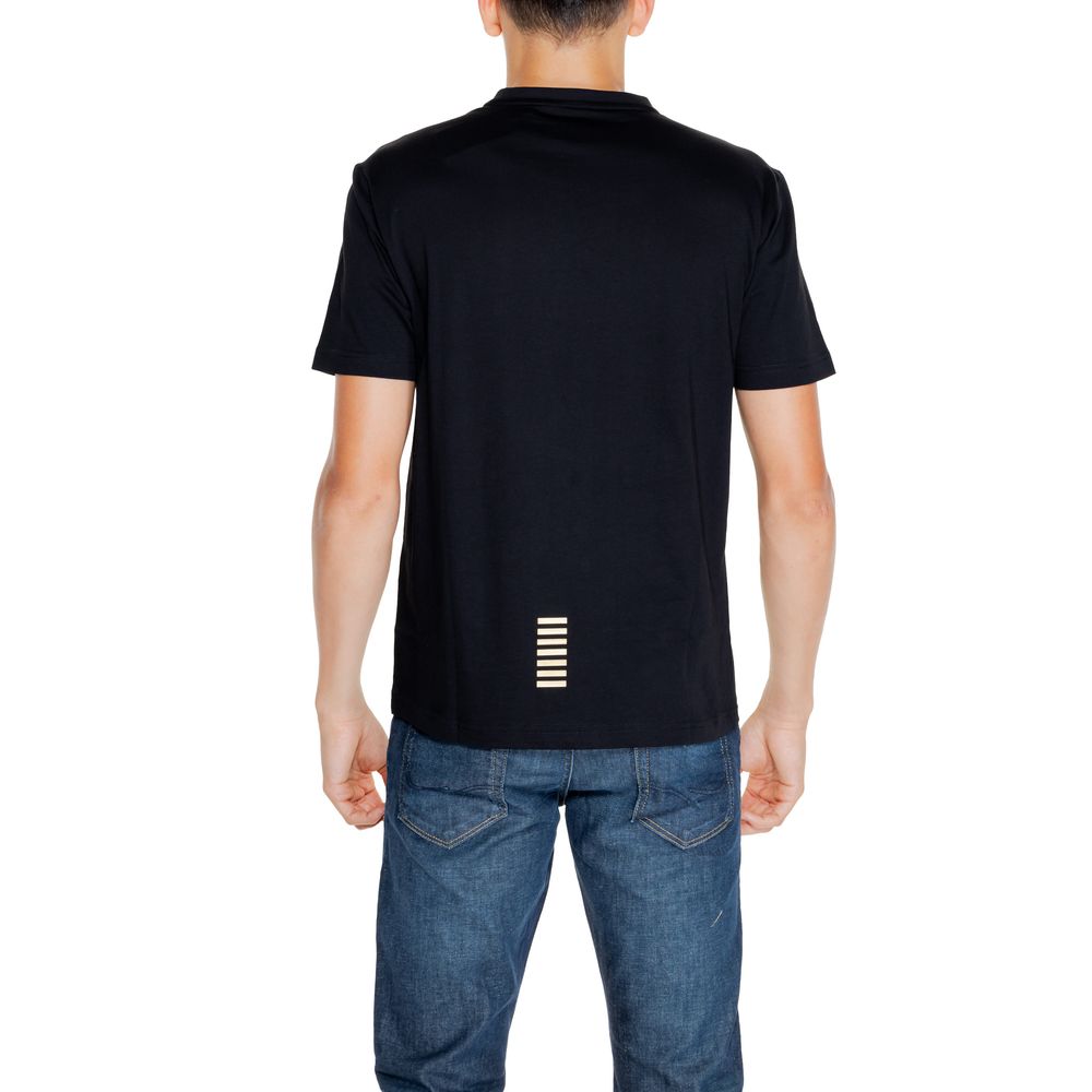 T-shirt en coton noir EA7 Emporio Armani