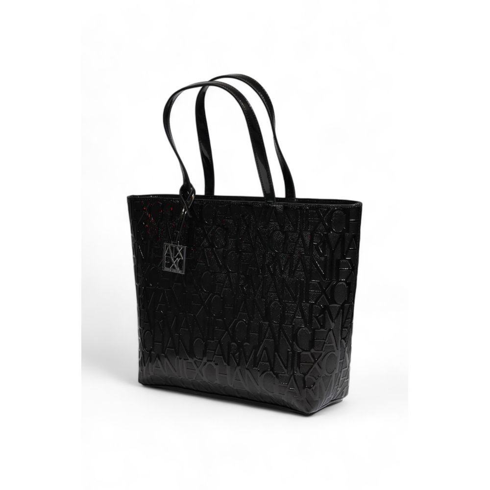 Armani Exchange – Schwarze Polyester-Handtasche