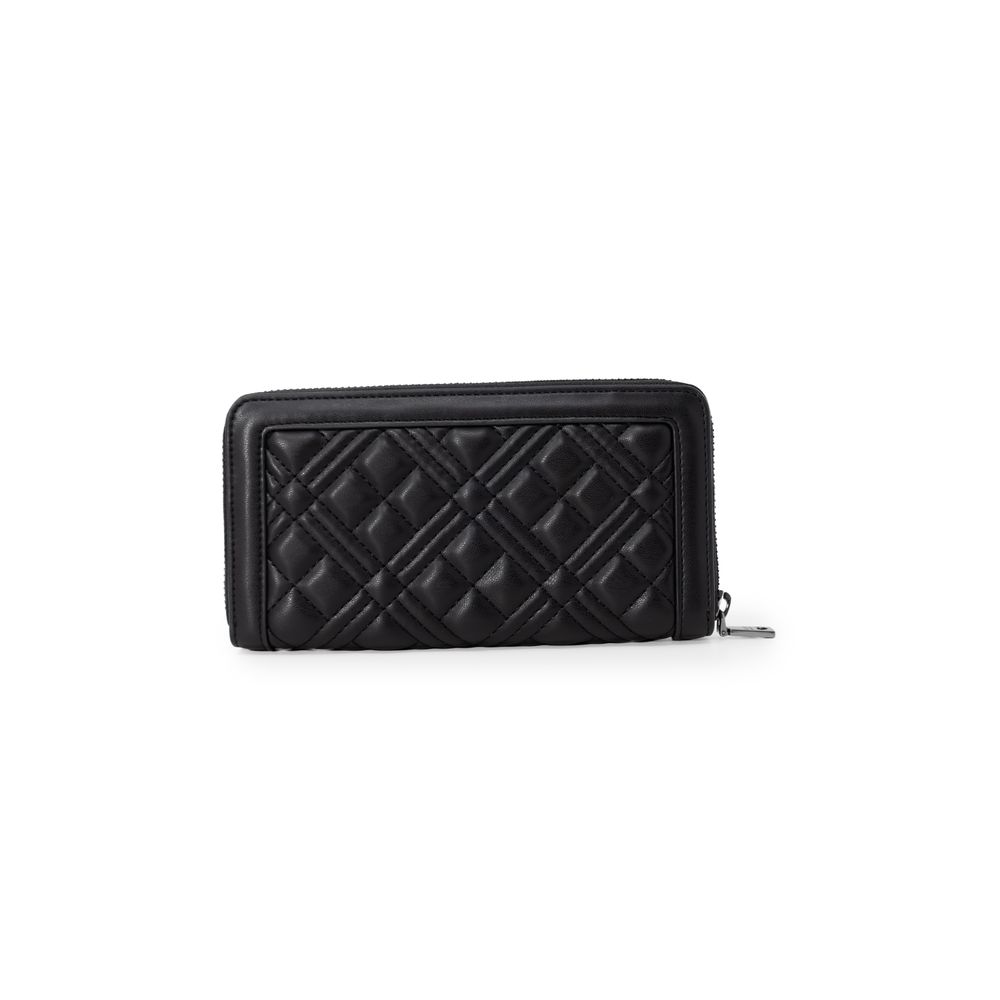 Portefeuille en polyéthylène noir Love Moschino