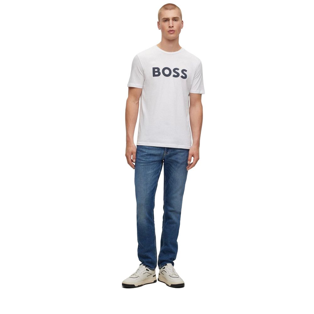 Hugo Boss – Weißes Baumwoll-T-Shirt