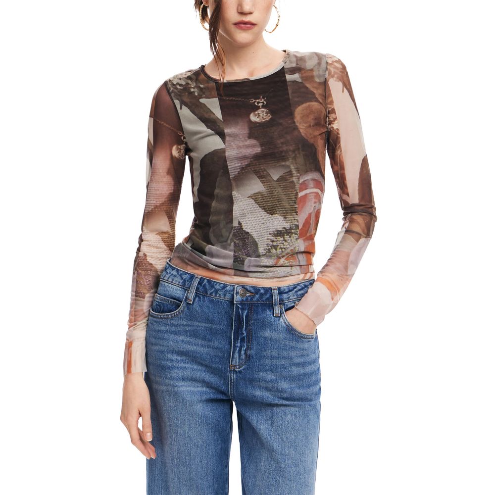 Hauts et t-shirts en polyester marron Desigual