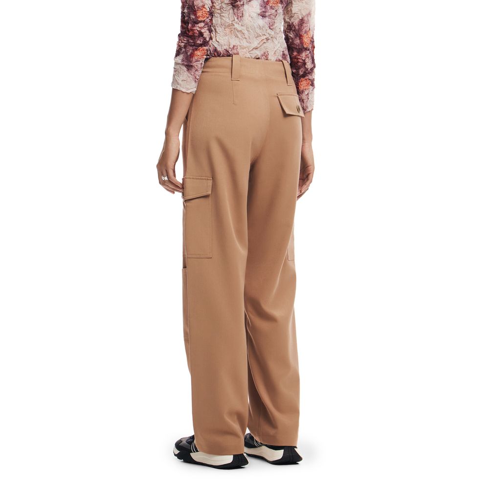 Desigual Beige Polyester Jeans & Hose